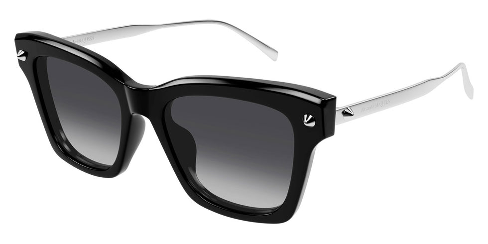 Alexander McQueen® AM0483S AMQ AM0483S 001 52 - 001 Black / Grey Sunglasses