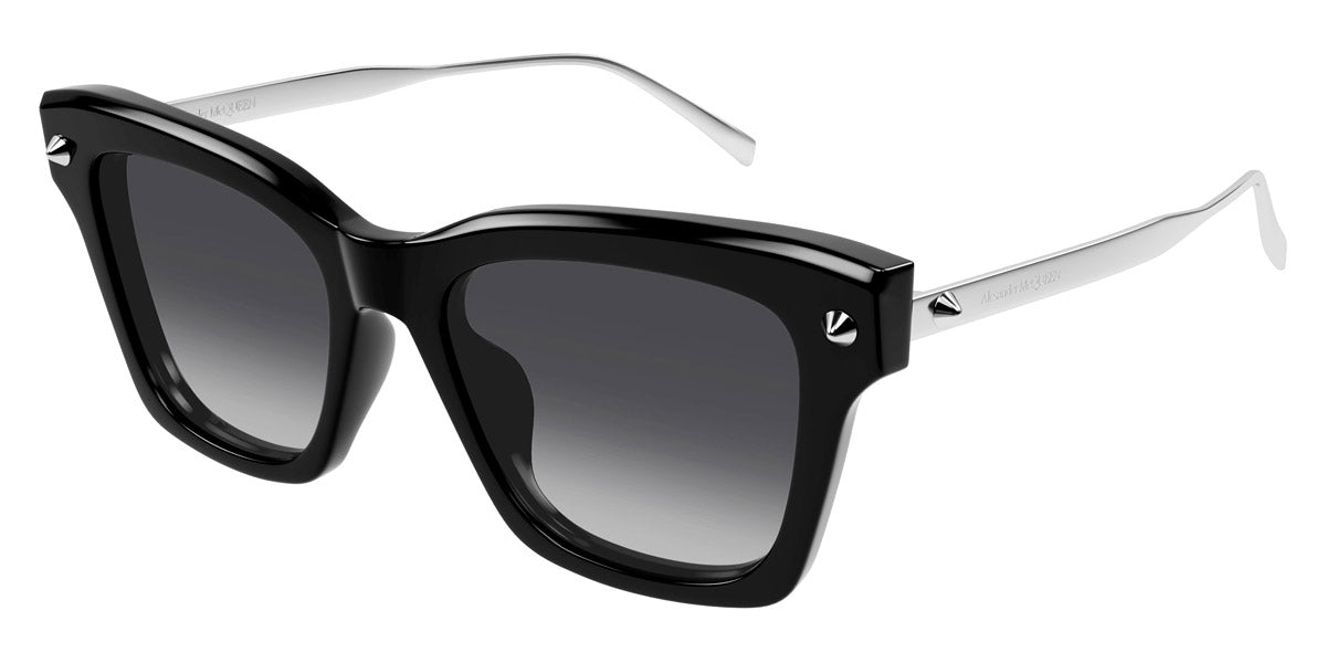 Alexander McQueen® AM0483S AMQ AM0483S 001 52 - 001 Black / Grey Sunglasses
