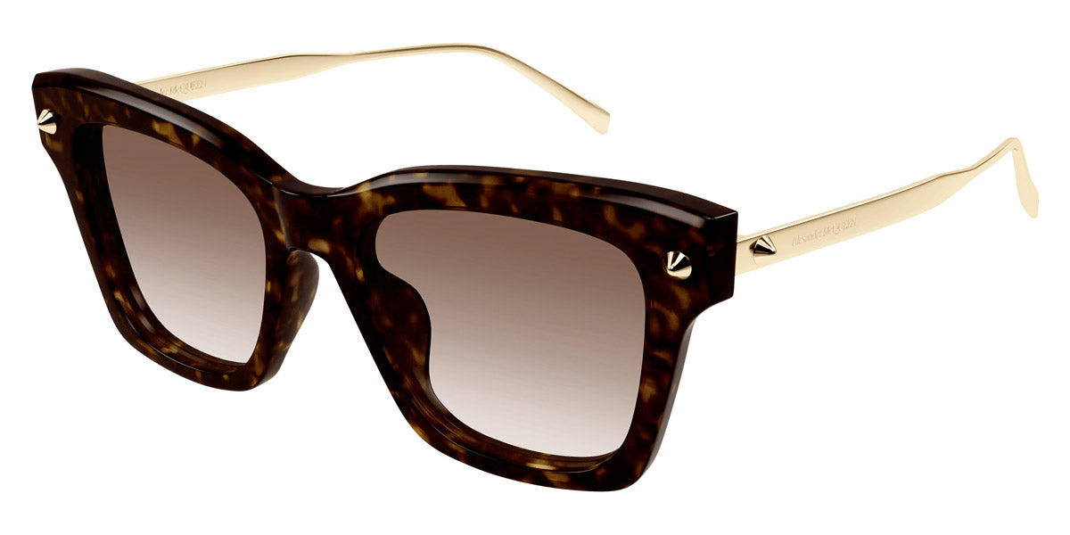 Alexander McQueen® AM0483S AMQ AM0483S 002 52 - 002 Havana / Brown Sunglasses