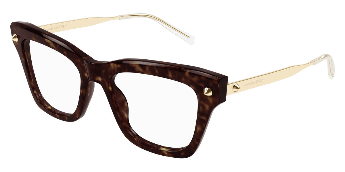 Alexander McQueen® AM0484O AMQ AM0484O 006 52 - 006 Havana Eyeglasses