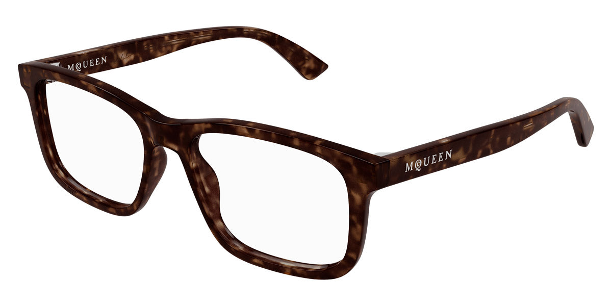 Alexander McQueen® AM0486O AMQ AM0486O 002 54 - 002 Havana Eyeglasses