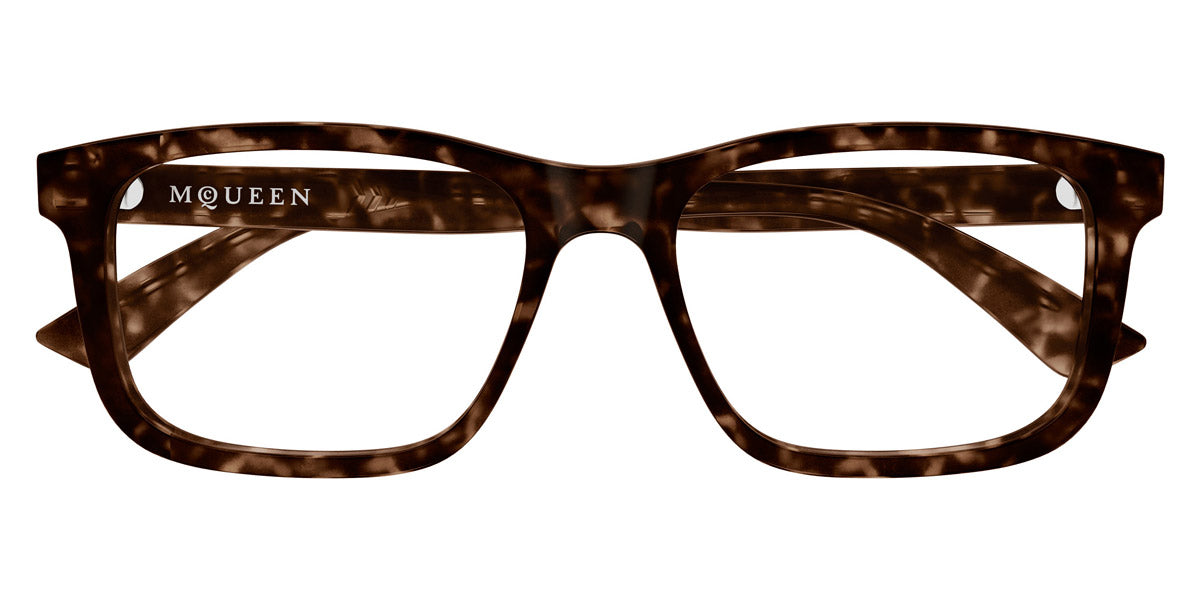 Alexander McQueen® AM0486O AMQ AM0486O 002 54 - 002 Havana Eyeglasses