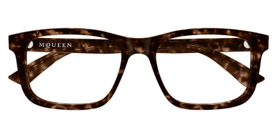 Alexander McQueen® AM0486O AMQ AM0486O 002 54 - 002 Havana Eyeglasses