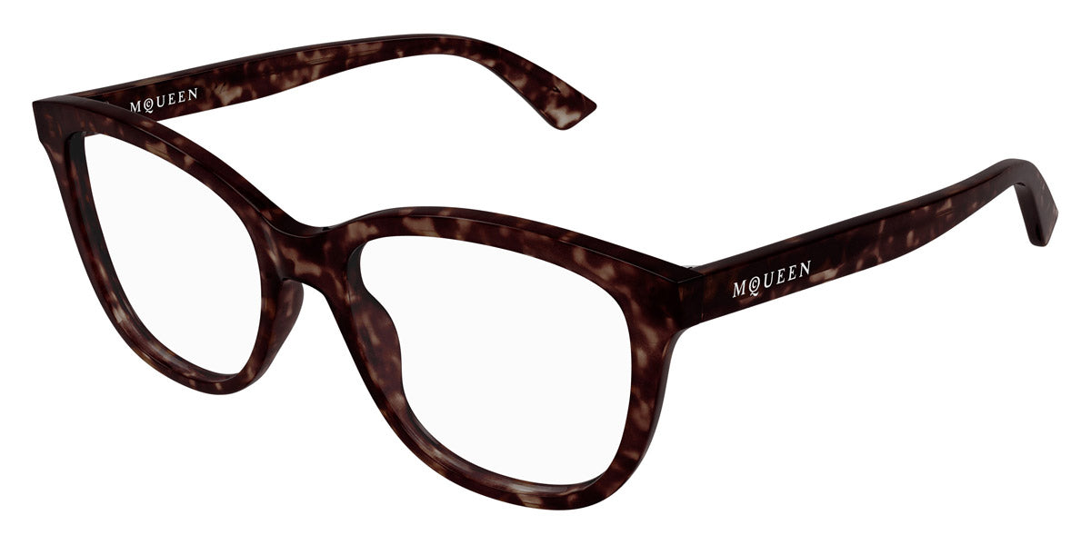Alexander McQueen® AM0487O AMQ AM0487O 002 54 - 002 Havana Eyeglasses