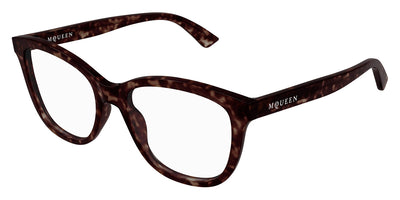 Alexander McQueen® AM0487O AMQ AM0487O 002 54 - 002 Havana Eyeglasses