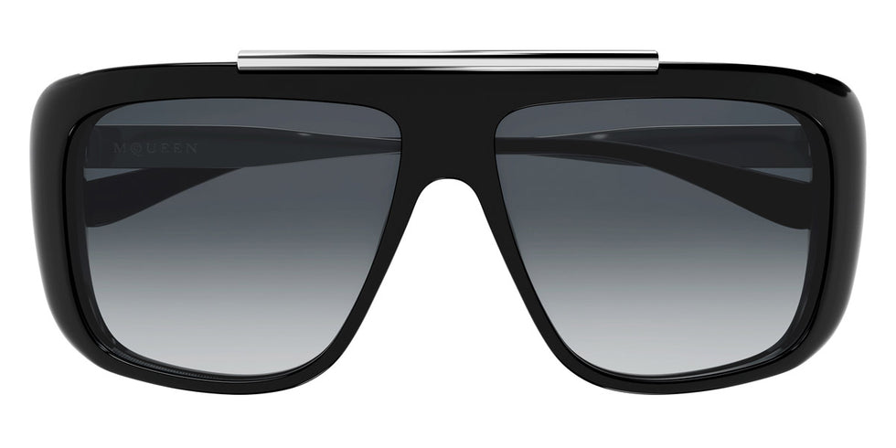 Alexander McQueen® AM0492S AMQ AM0492S 001 60 - 001 Black / Grey Sunglasses
