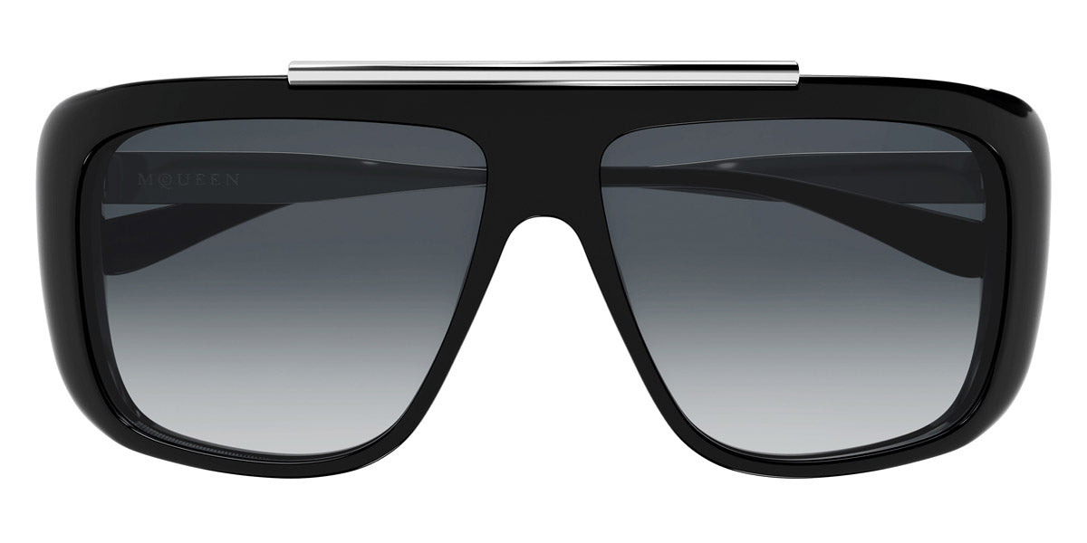Alexander McQueen® AM0492S AMQ AM0492S 001 60 - 001 Black / Grey Sunglasses