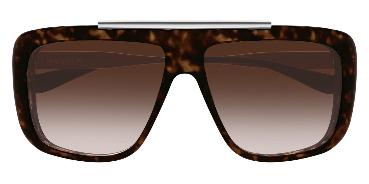 Alexander McQueen® AM0492S AMQ AM0492S 003 60 - 003 Havana / Brown Sunglasses