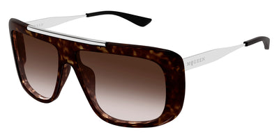 Alexander McQueen® AM0492S AMQ AM0492S 003 60 - 003 Havana / Brown Sunglasses