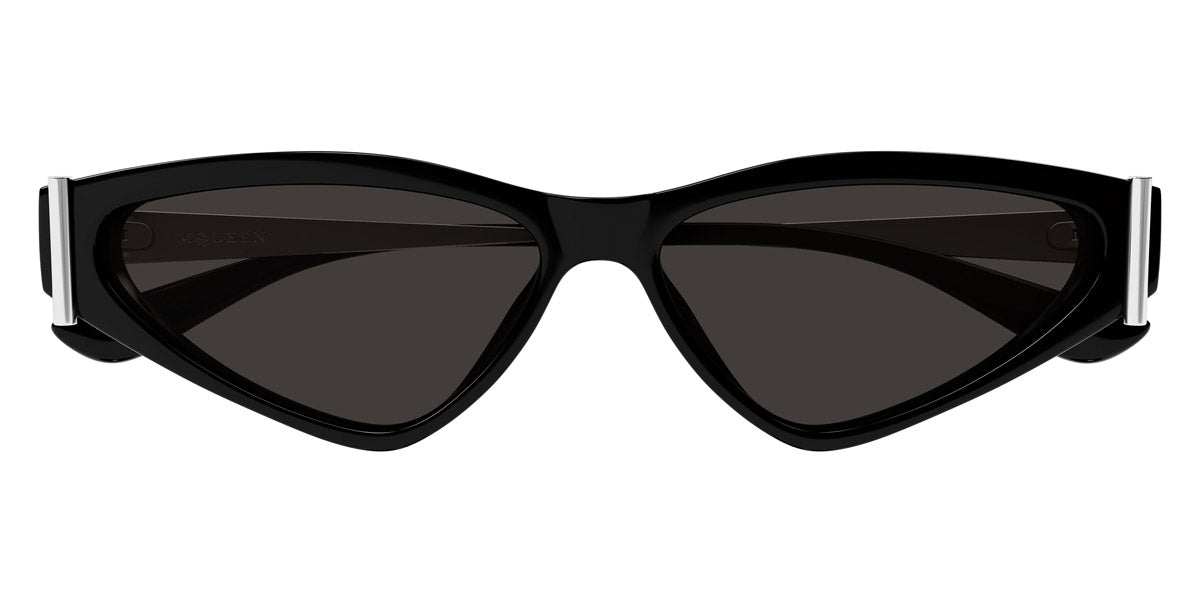 Alexander McQueen® AM0493S AMQ AM0493S 001 57 - 001 Black / Grey Sunglasses