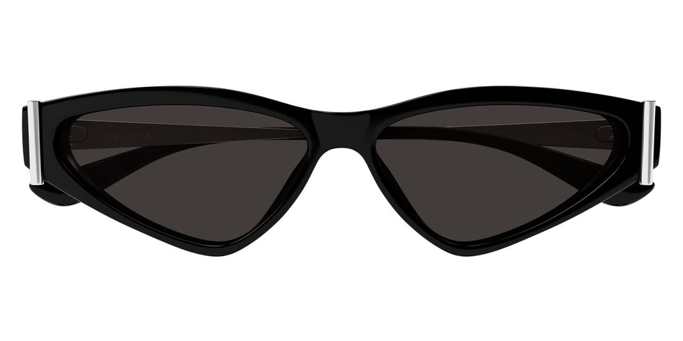 Alexander McQueen® AM0493S AMQ AM0493S 001 57 - 001 Black / Grey Sunglasses