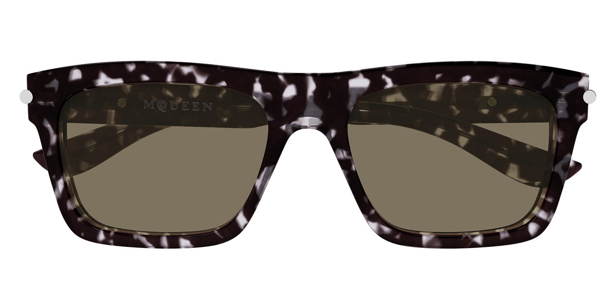 Alexander McQueen® AM0495S AMQ AM0495S 002 55 - 002 Havana / Brown Sunglasses