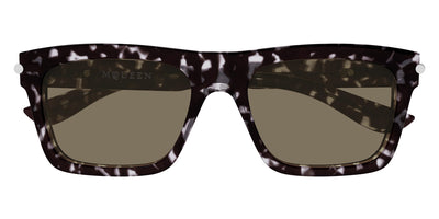 Alexander McQueen® AM0495S AMQ AM0495S 002 55 - 002 Havana / Brown Sunglasses