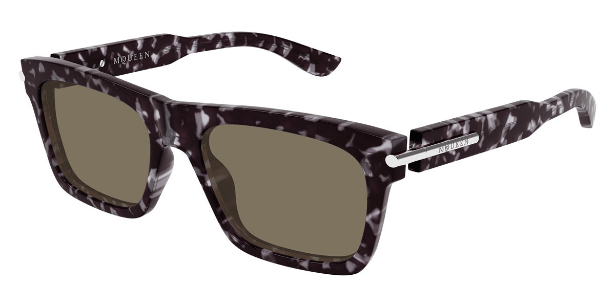 Alexander McQueen® AM0495S AMQ AM0495S 002 55 - 002 Havana / Brown Sunglasses