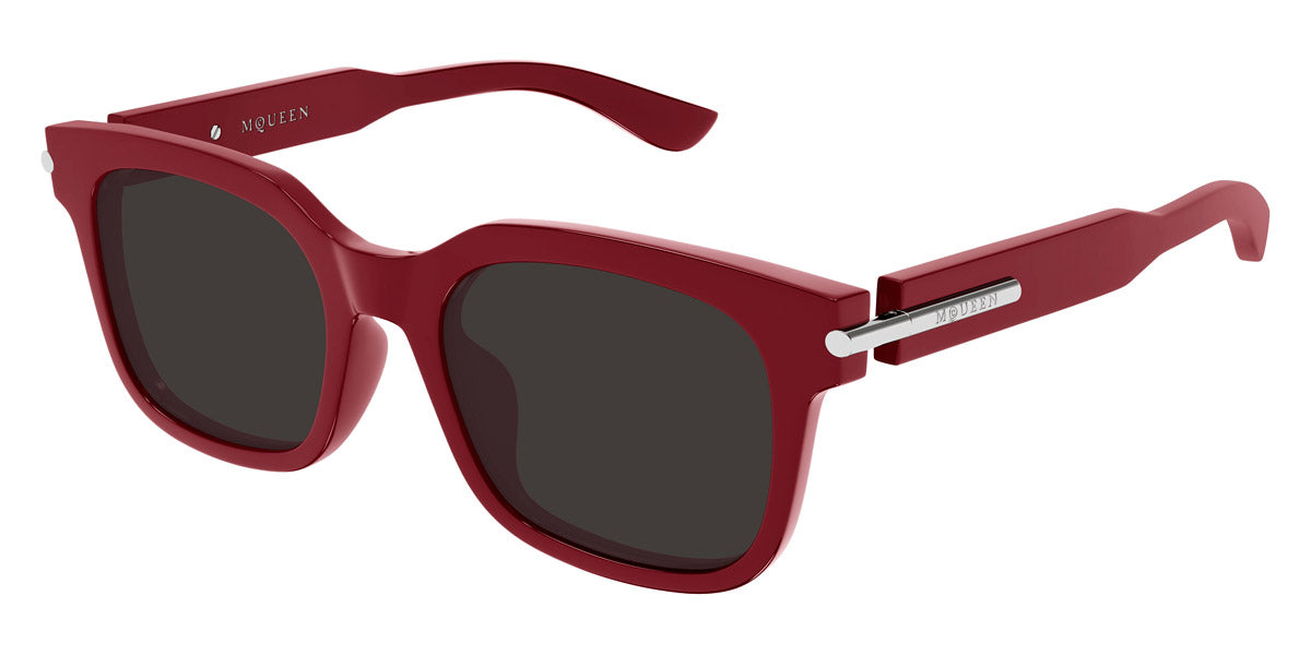 Alexander McQueen® AM0496SA AMQ AM0496SA 003 54 - 003 Burgundy / Grey Sunglasses
