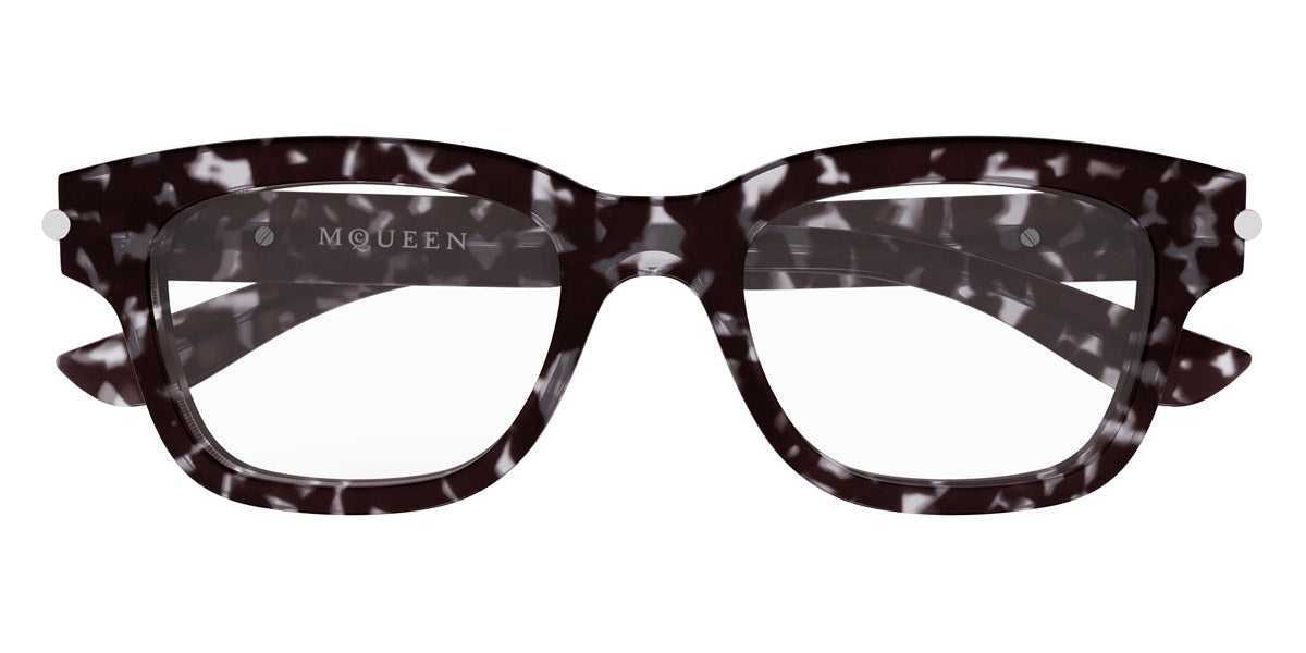 Alexander McQueen® AM0497O AMQ AM0497O 006 52 - 006 Havana Eyeglasses