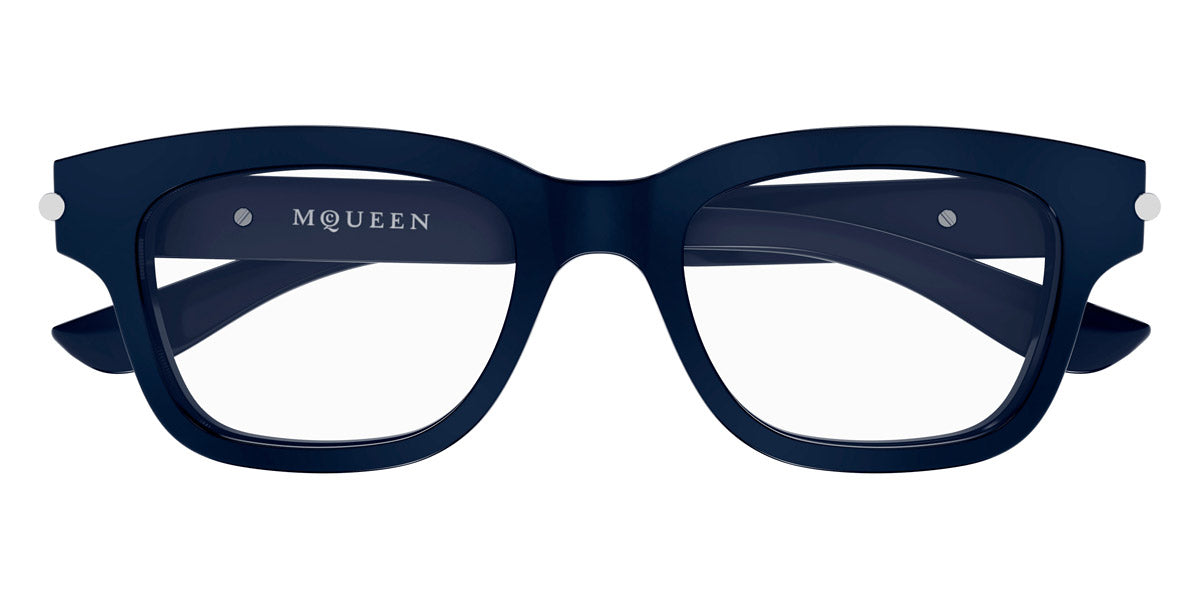Alexander McQueen® AM0497O AMQ AM0497O 008 52 - 008 Blue Eyeglasses