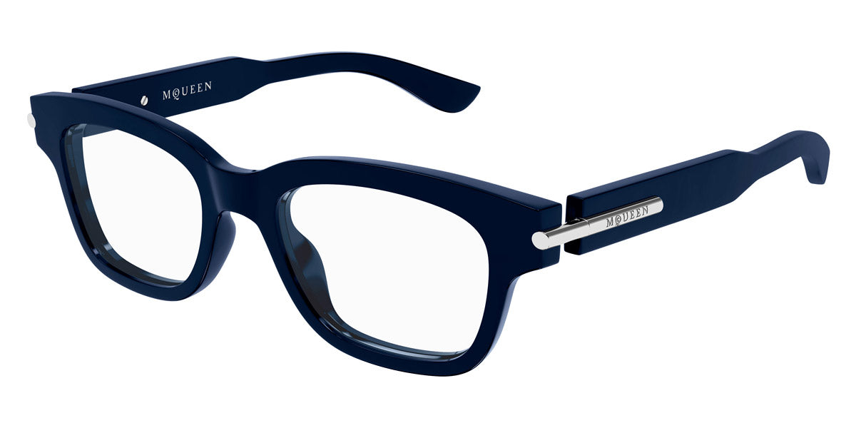 Alexander McQueen® AM0497O AMQ AM0497O 008 52 - 008 Blue Eyeglasses