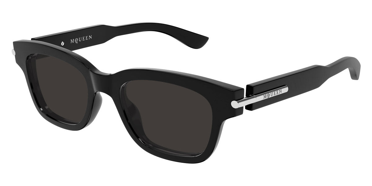 Alexander McQueen® AM0497S AMQ AM0497S 001 51 - 001 Black / Grey Sunglasses