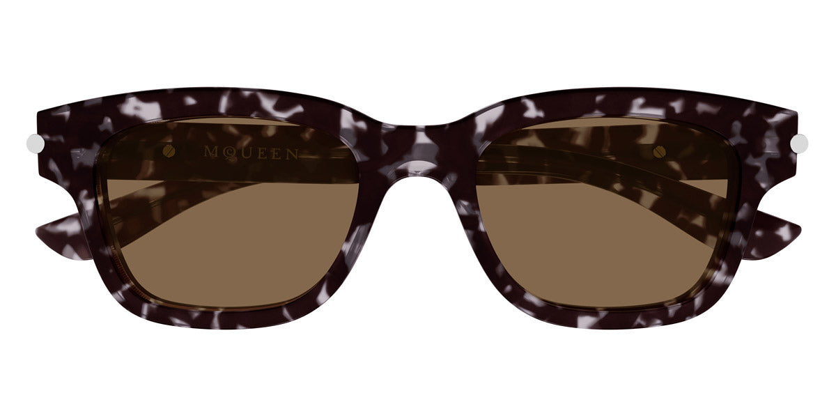 Alexander McQueen® AM0497S AMQ AM0497S 002 51 - 002 Havana / Brown Sunglasses