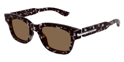 Alexander McQueen® AM0497S AMQ AM0497S 002 51 - 002 Havana / Brown Sunglasses