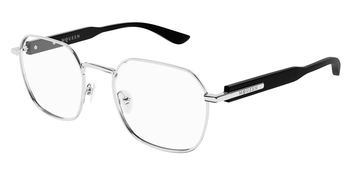 Alexander McQueen® AM0499O AMQ AM0499O 001 52 - 001 Silver Eyeglasses