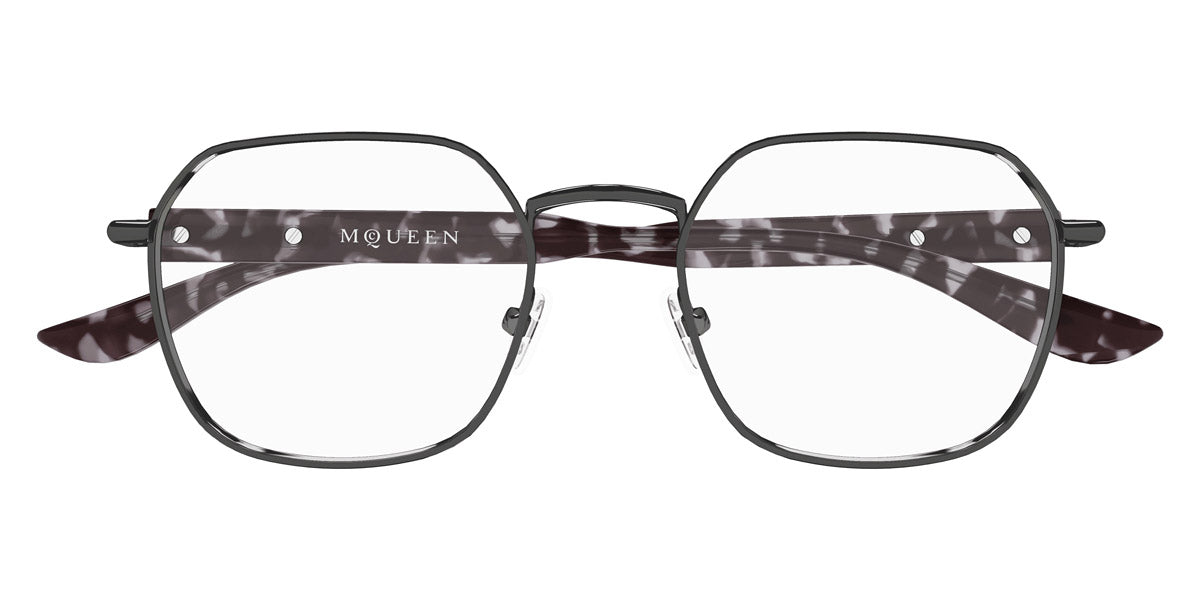 Alexander McQueen® AM0499O AMQ AM0499O 002 52 - 002 Gunmetal Eyeglasses