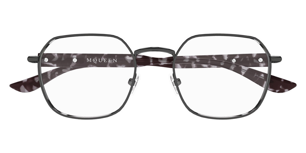 Alexander McQueen® AM0499O AMQ AM0499O 002 52 - 002 Gunmetal Eyeglasses