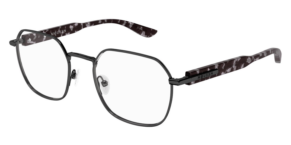 Alexander McQueen® AM0499O AMQ AM0499O 002 52 - 002 Gunmetal Eyeglasses