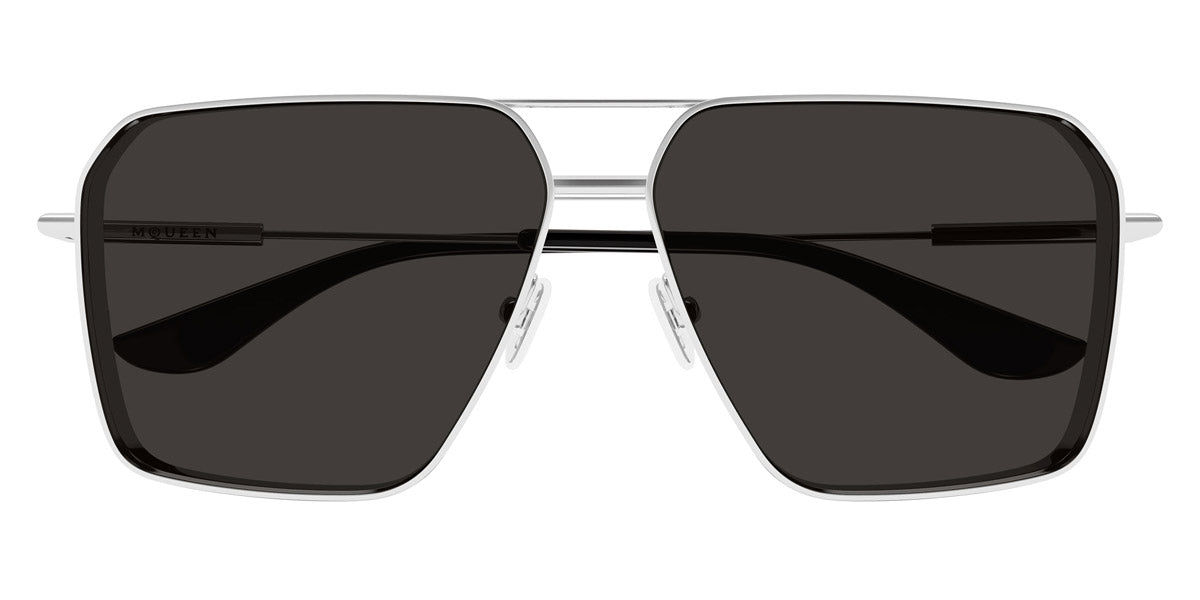 Alexander McQueen® AM0500S AMQ AM0500S 001 60 - 001 Silver / Grey Sunglasses