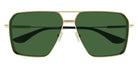 Alexander McQueen® AM0500S AMQ AM0500S 003 60 - 003 Gold / Green Sunglasses