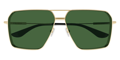 Alexander McQueen® AM0500S AMQ AM0500S 003 60 - 003 Gold / Green Sunglasses
