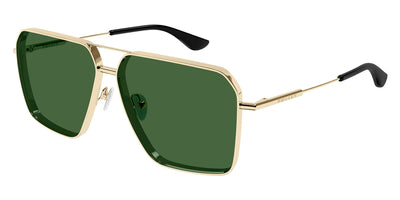 Alexander McQueen® AM0500S AMQ AM0500S 003 60 - 003 Gold / Green Sunglasses