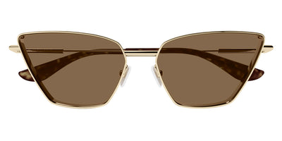 Alexander McQueen® AM0501S AMQ AM0501S 002 58 - 002 Gold / Brown Sunglasses