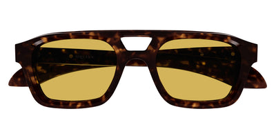 Alexander McQueen® AM0505S AMQ AM0505S 002 52 - 002 Havana / Yellow Sunglasses