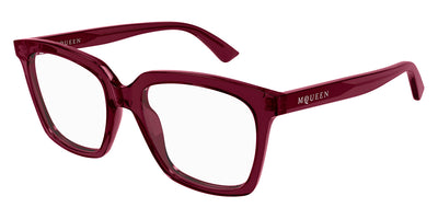 Alexander McQueen® AM0513O AMQ AM0513O 003 53 - 003 Burgundy Eyeglasses