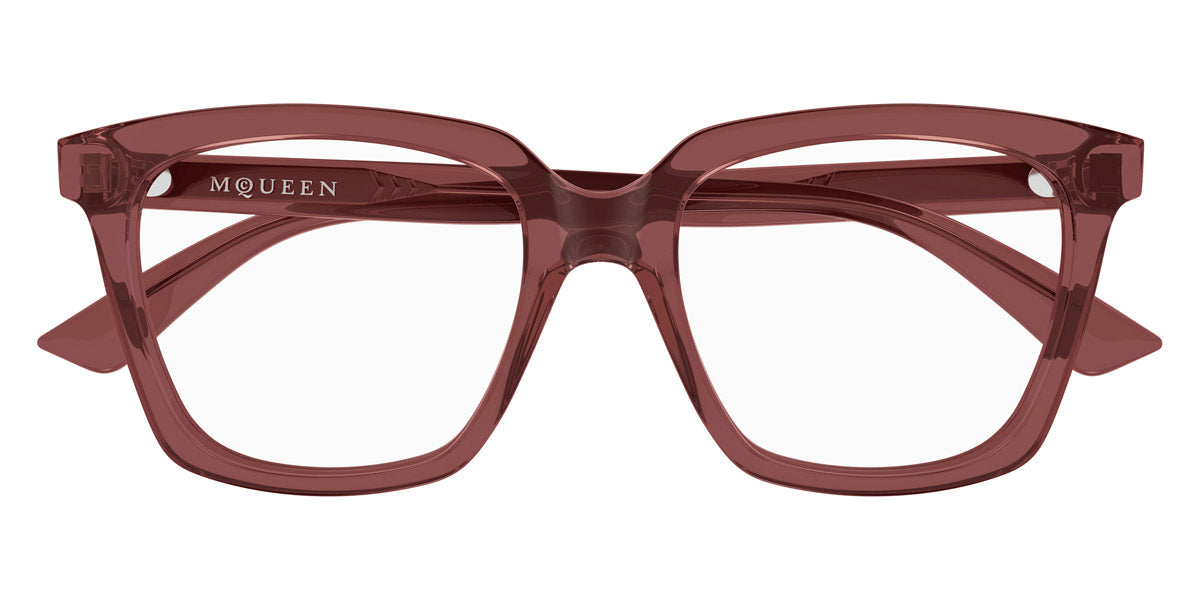 Alexander McQueen® AM0513O AMQ AM0513O 004 53 - 004 Violet Eyeglasses