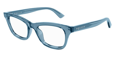 Alexander McQueen® AM0515O AMQ AM0513O 010 52 - 010 Blue Eyeglasses