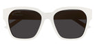 Balenciaga® BB0215SA BB0215SA 003 56 - Ivory / Gray Sunglasses