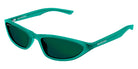 Balenciaga® BB0402S BL BB0402S 005 59 - Green / Green Lenses Sunglasses