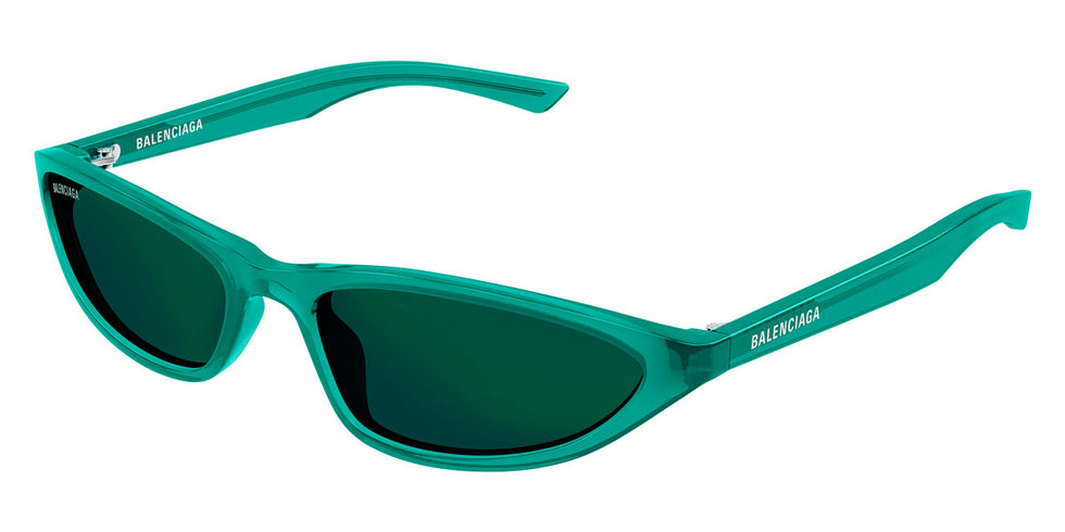 Balenciaga® BB0402S BL BB0402S 005 59 - Green / Green Lenses Sunglasses