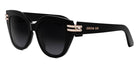 Dior® CDIOR B4I CD CDIOR B4I 10A1 53 - 10A1 Shiny Black / Gradient Smoke Sunglasses