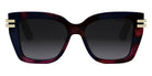 Dior® CDior S1I - Shiny Red Havana / Gradient Smoke 25A1 Sunglasses