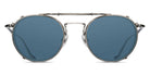 Matsuda® CL3058 CLIP MTD CL3058 CLIP Antique Silver/Blue Gray 48 - Antique Silver / Blue Grey Sunglasses