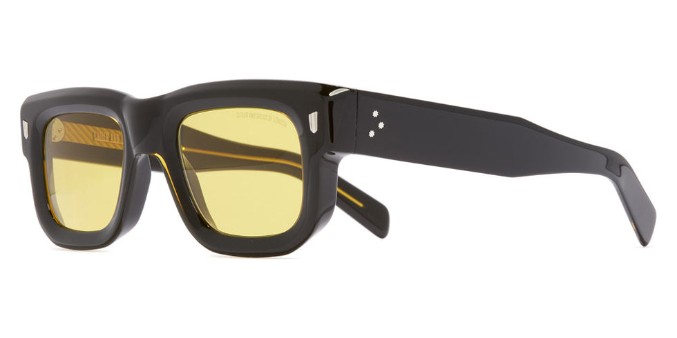 Cutler and Gross® CGSN140250 CGSN140250 YELLOW ON BLACK 50 - Yellow On Black Sunglasses