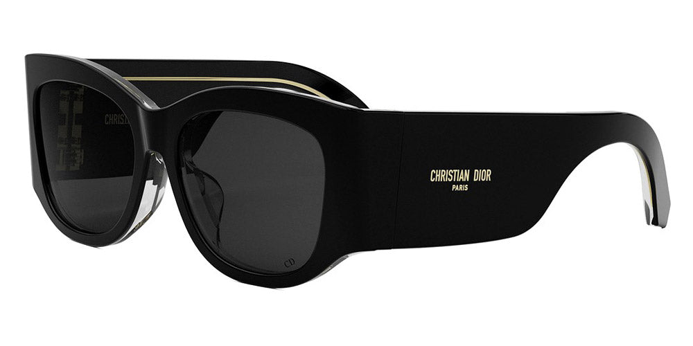 Dior® DIORNUIT S1F CD DIORNUIT S1F 10A0 55 - 10A0 Shiny Black / Smoke Sunglasses