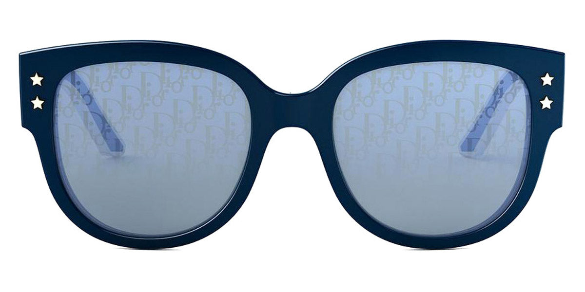 Dior® Diorpacific B2I - 30B8 Shiny Blue with Silver Pattern Sunglasses