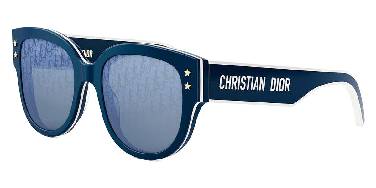 Dior® Diorpacific B2I - 30B8 Shiny Blue with Silver Pattern Sunglasses