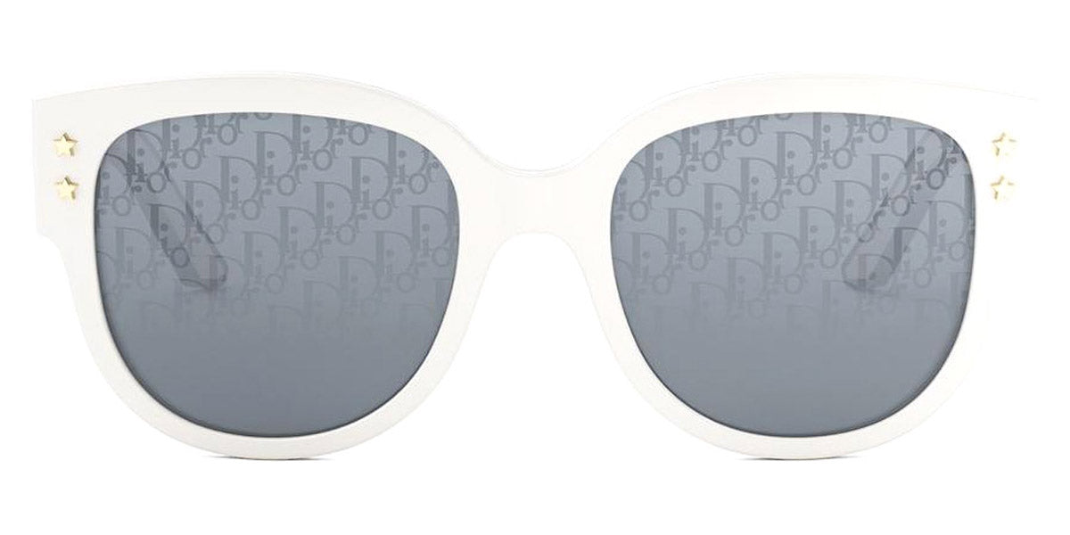Dior® Diorpacific B2I - 95A8 Shiny White with Silver Pattern Sunglasses