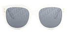 Dior® Diorpacific B2I - 95A8 Shiny White with Silver Pattern Sunglasses